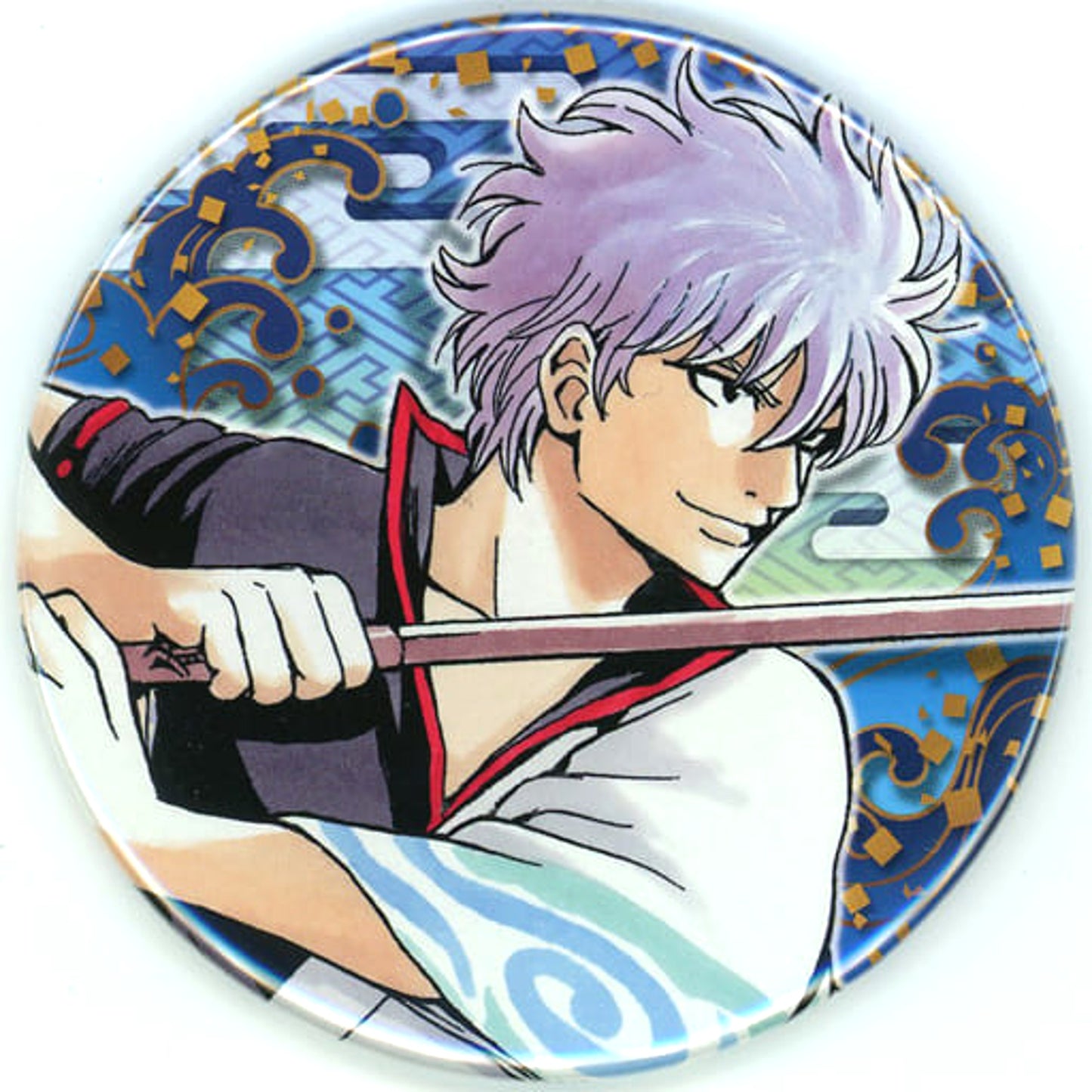 Gintama Gintoki Sakata Collection Can Badge Part 2 Buttons [USED]