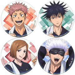 Jujutsu Kaisen Yuji Itadori & Others Can Badge Set Jujutsu Kaisen Gokurakuyu Raku Spa Gokuraku Juju Yasumi Limited Set of 4 Buttons [USED]