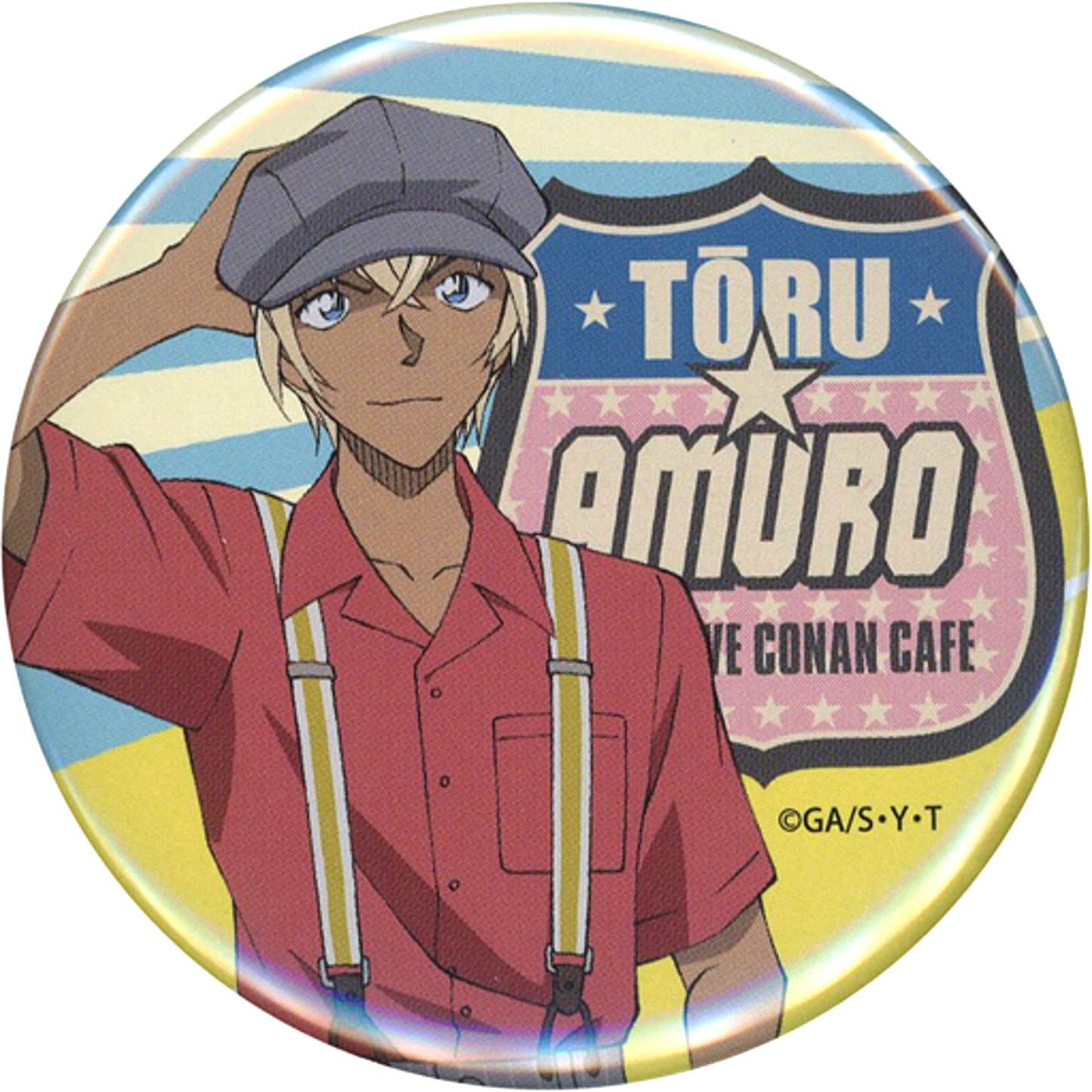 Toru Amuro Detective Conan Cafe 2021 in BOX cafe Full Body Button [USED]