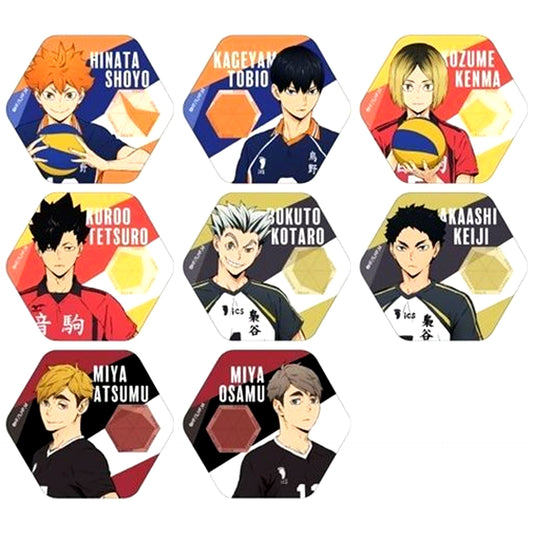 Set of 8 Haikyu TO THE TOP Trading Status Button [USED]