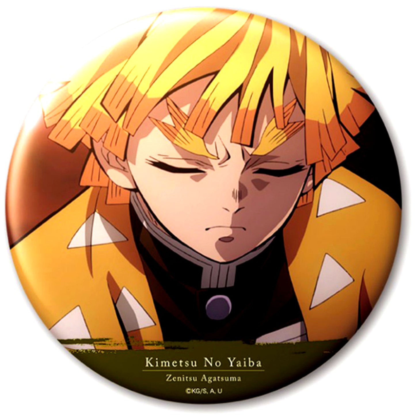 Zenitsu Agatsuma Demon Slayer: Kimetsu no Yaiba Big Button [USED]