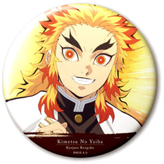 Demon Slayer: Kimetsu no Yaiba Kyojuro Rengoku A Big Can Badge Buttons [USED]