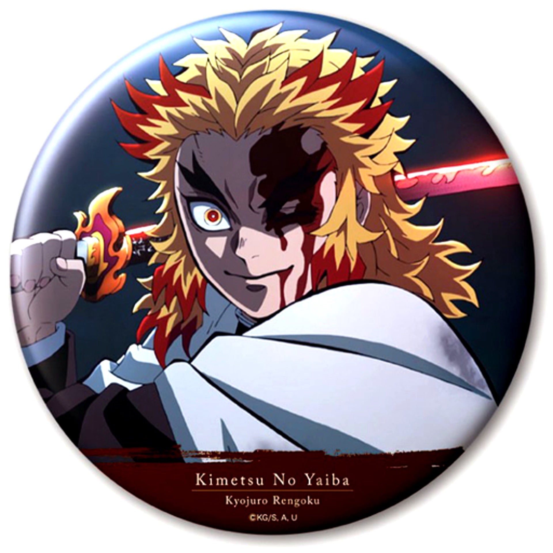 Kyojuro Rengoku B Demon Slayer: Kimetsu no Yaiba Deka Big Button [USED]
