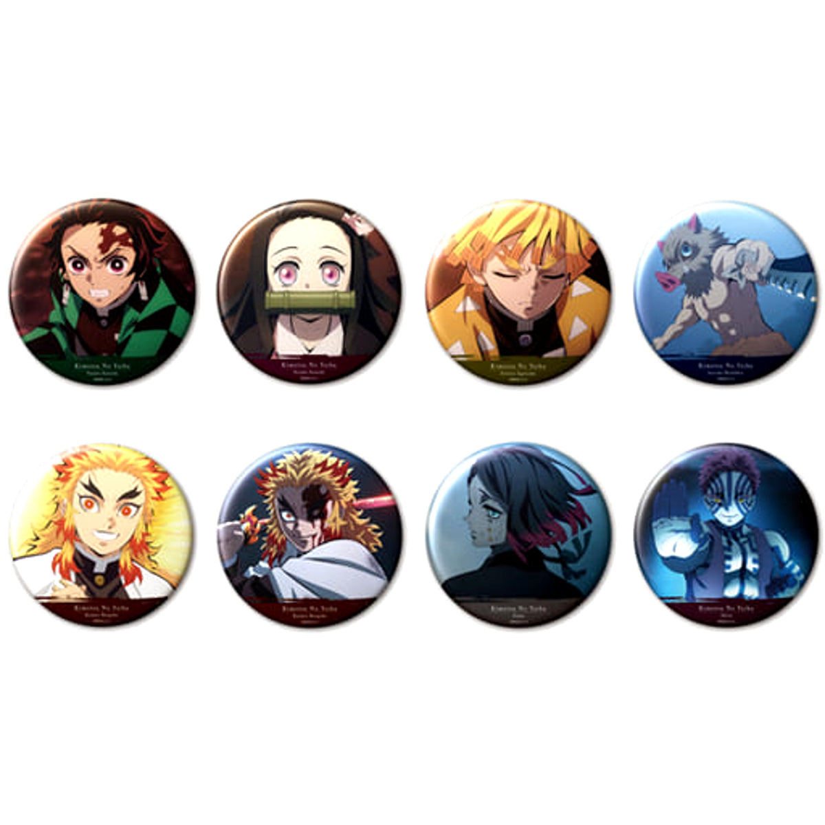 Demon Slayer: Kimetsu no Yaiba Nezuko Kamado & Others Big Can Badge All 8 Types Set Buttons [USED]