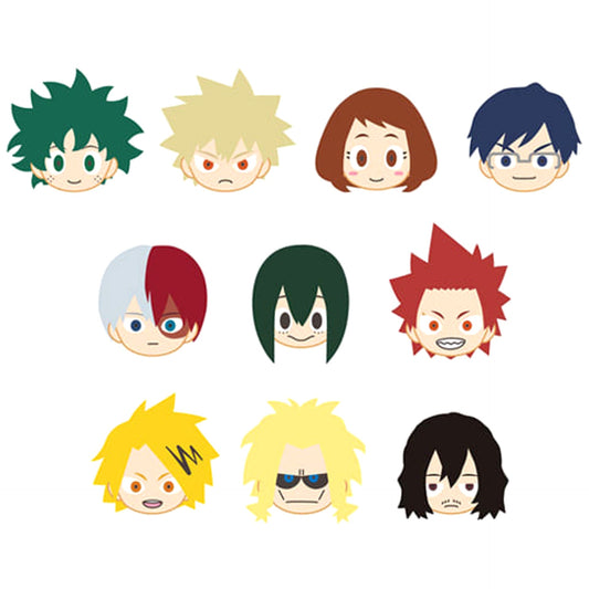 Izuku Midoriya & Others My Hero Academia All 10 Types Set Petitto Badge [USED]
