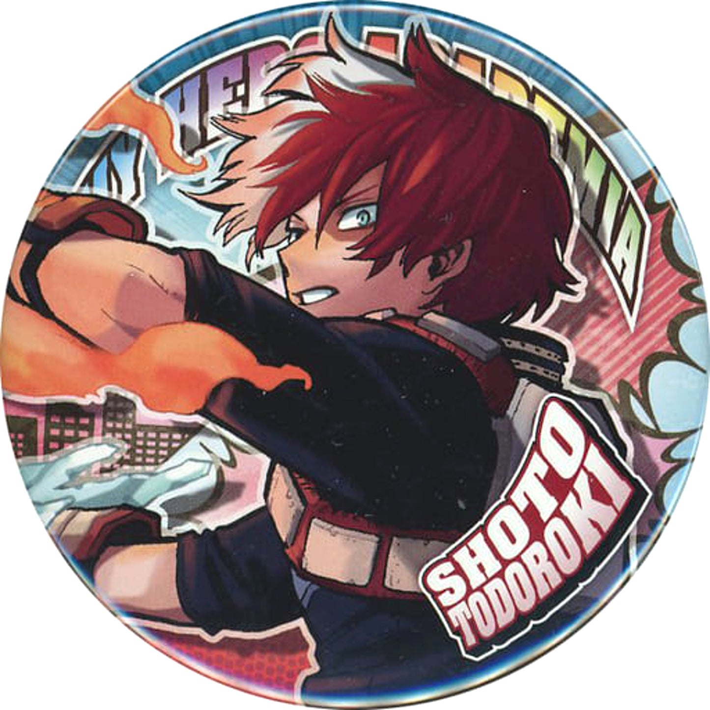 Shoto Todoroki My Hero Academia Collection Button Heroaka Exhibition Kv Ver. My Hero Academia Exhibition Drawing Smash Limited [USED]