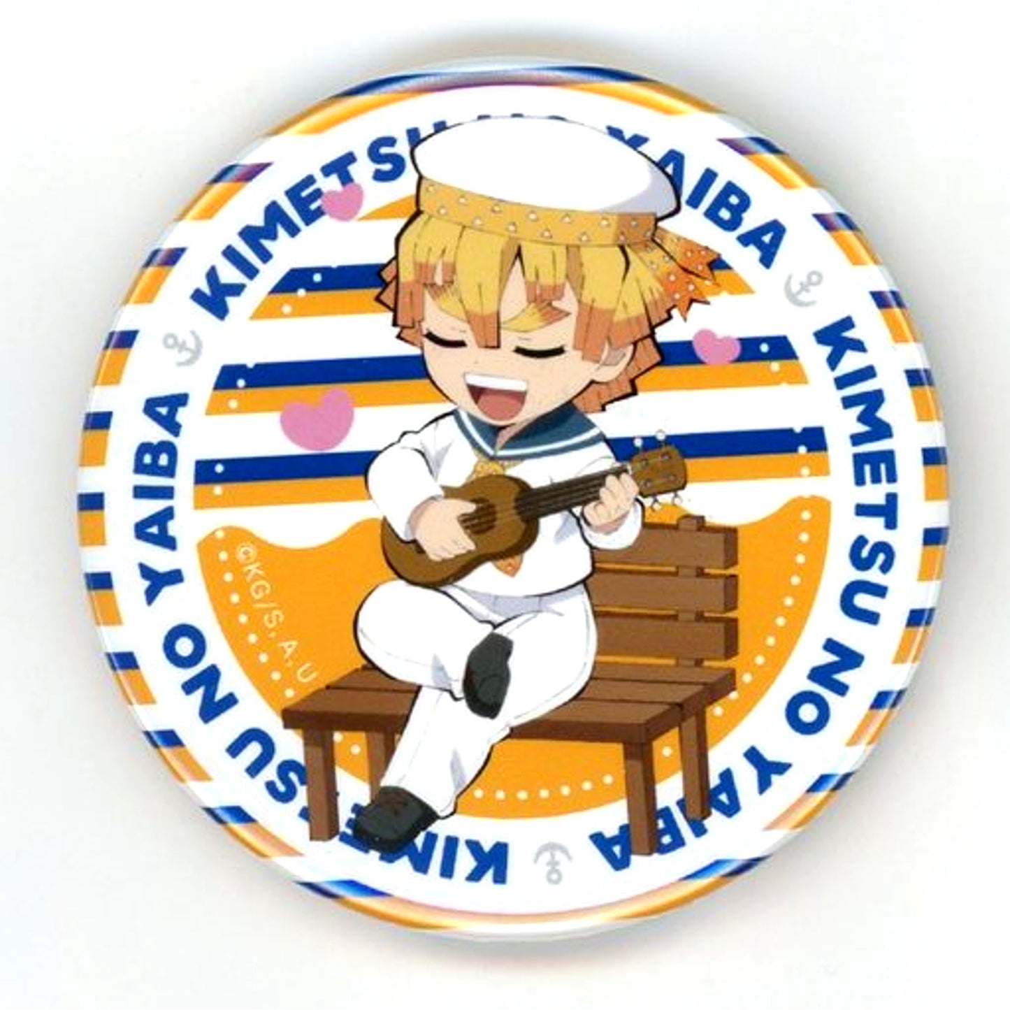 Zenitsu Agatsuma Demon Slayer Laguna Tenbosch Trial of Recollection Tanjiro's Journey Button [USED]