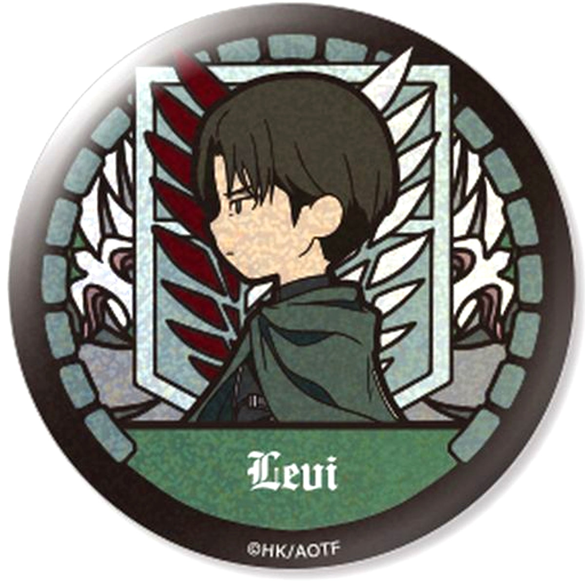 Levi 04. Attack on Titan VETCOLO Glitter Button [USED]