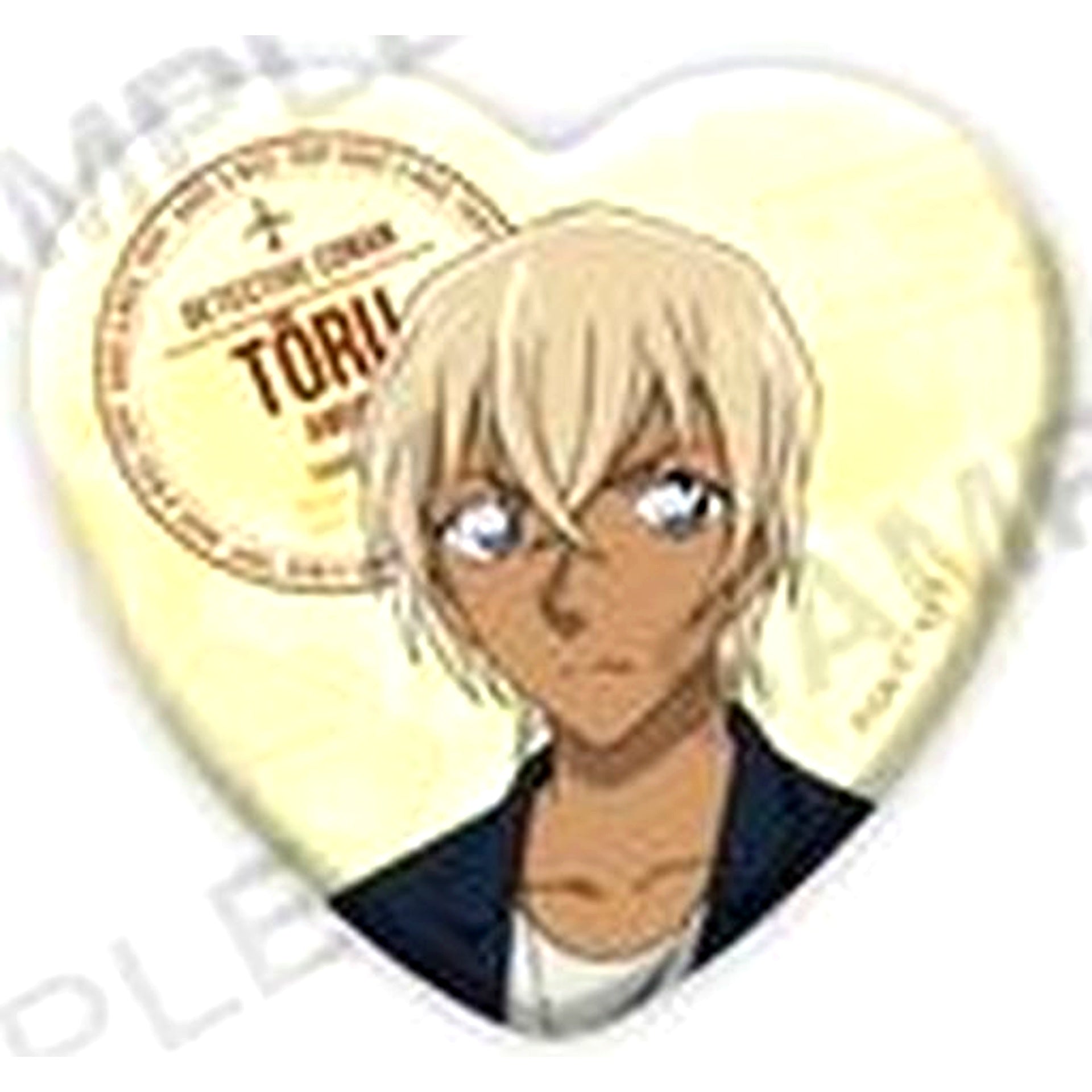 Toru Amuro Detective Conan Heart Shape Button Collection Travel Ver. [USED]