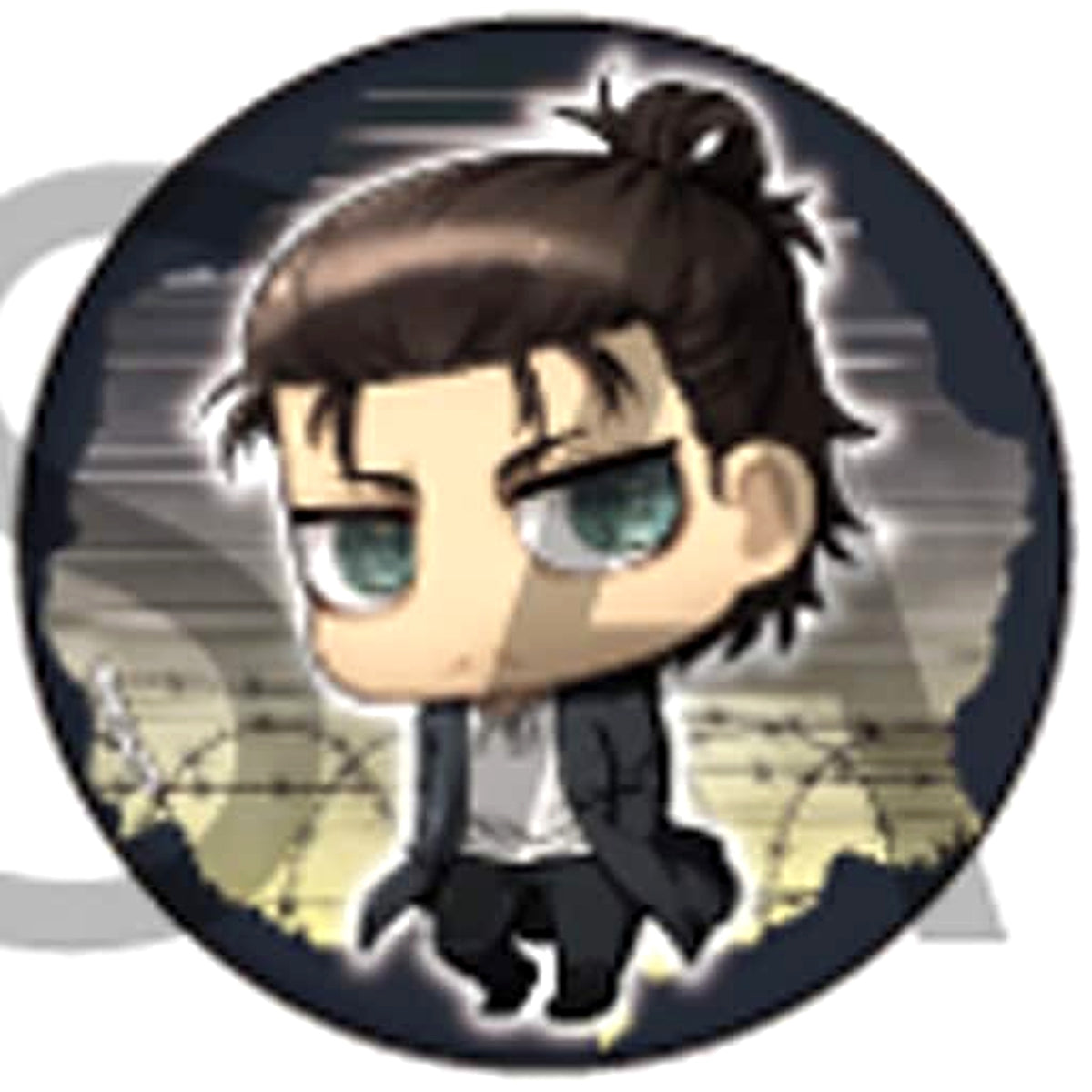 Attack on Titan Ellen Yeager Chimi Chara Can Badge 20 Buttons [USED]