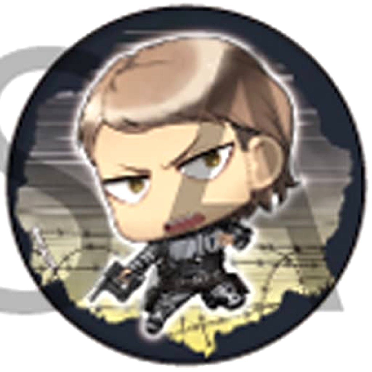 Attack on Titan Jean Kirstein Chimi Chara Can Badge 20 Buttons [USED]
