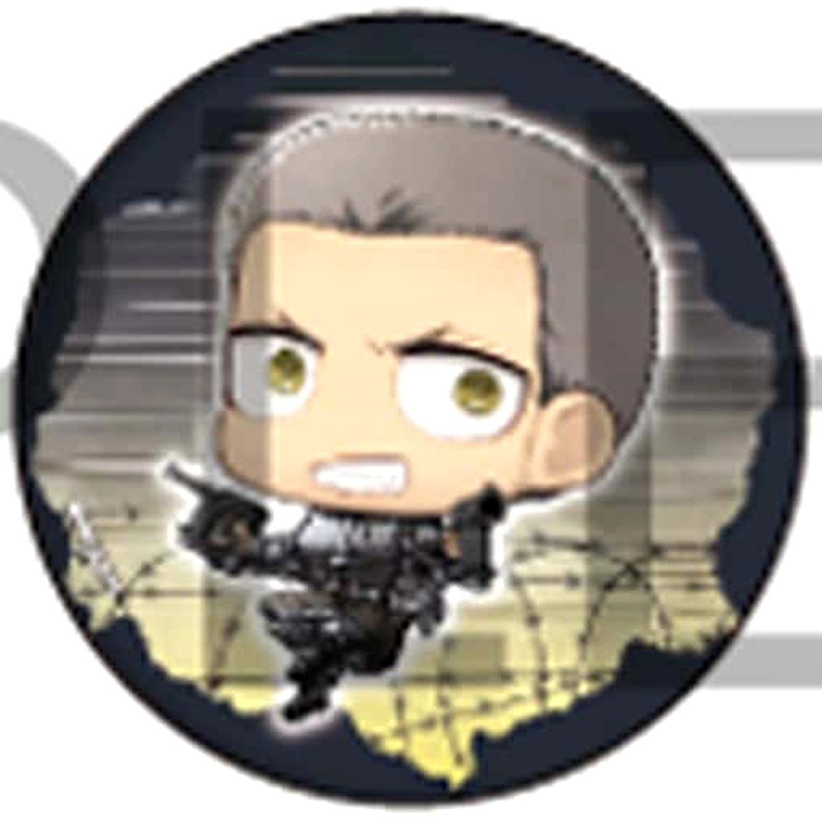 Attack on Titan Connie Springer Chimi Chara Can Badge 20 Buttons [USED]