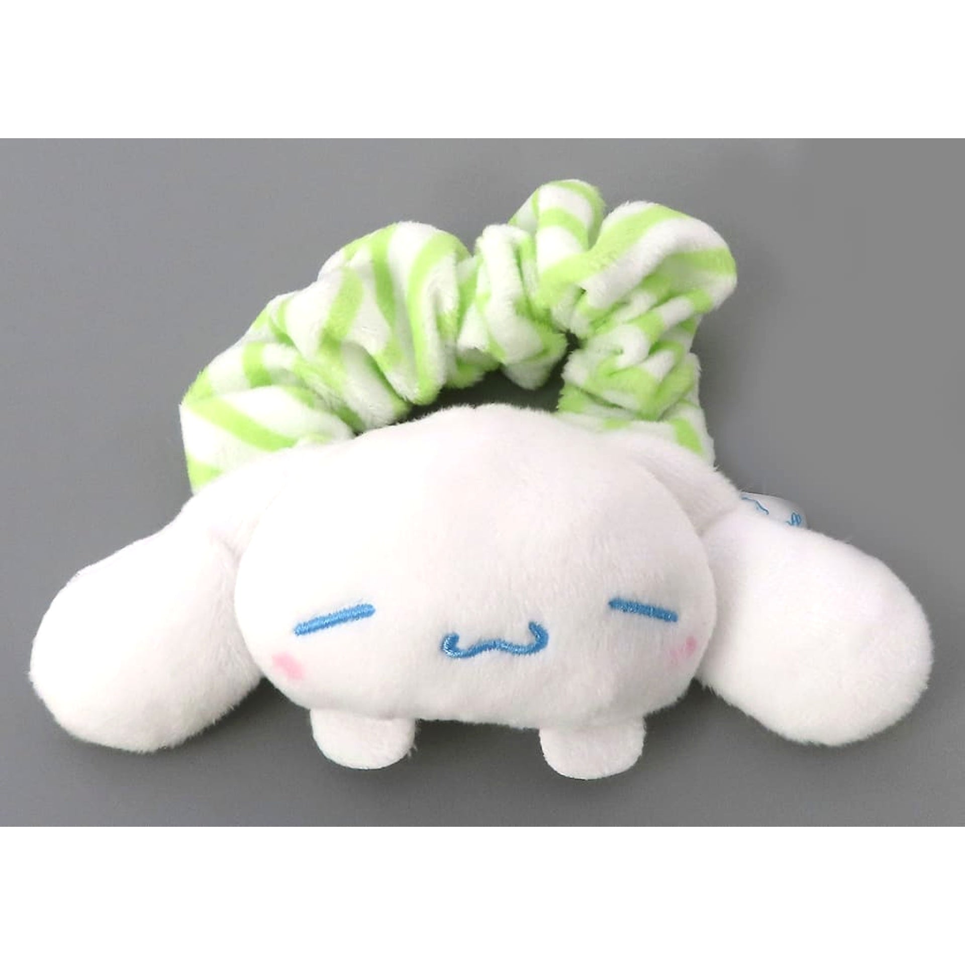 Cinnamoroll C/Green Pyokokyun Stripe Scrunchie [USED]