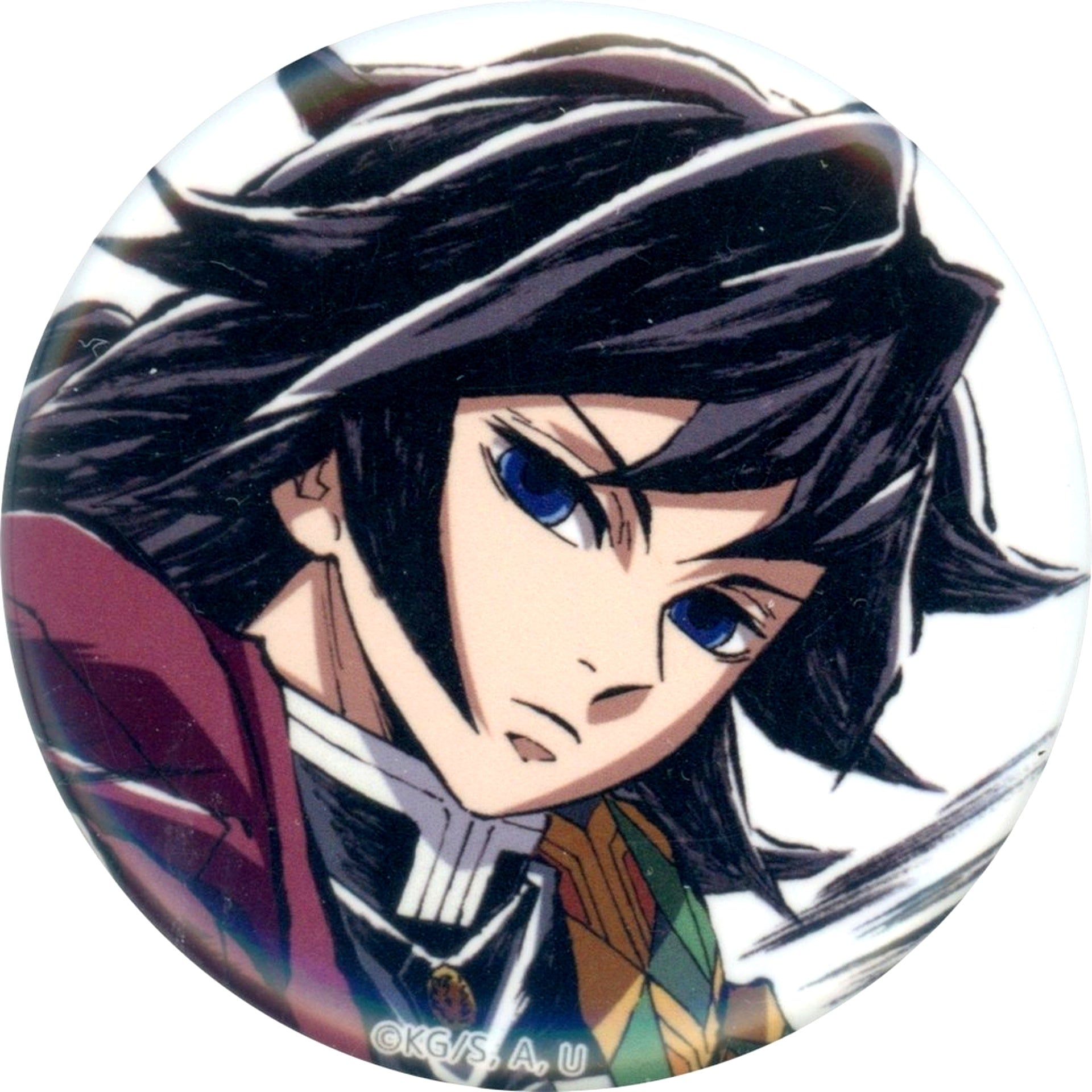 Giyu Tomioka Up 44mm Button A Demon Slayer Swordsmith Village Hashira Training Arc Water Hashira Intermission Art Book Cover Illustration WEB SHOP Kuji Prize F C105 Goods [USED]