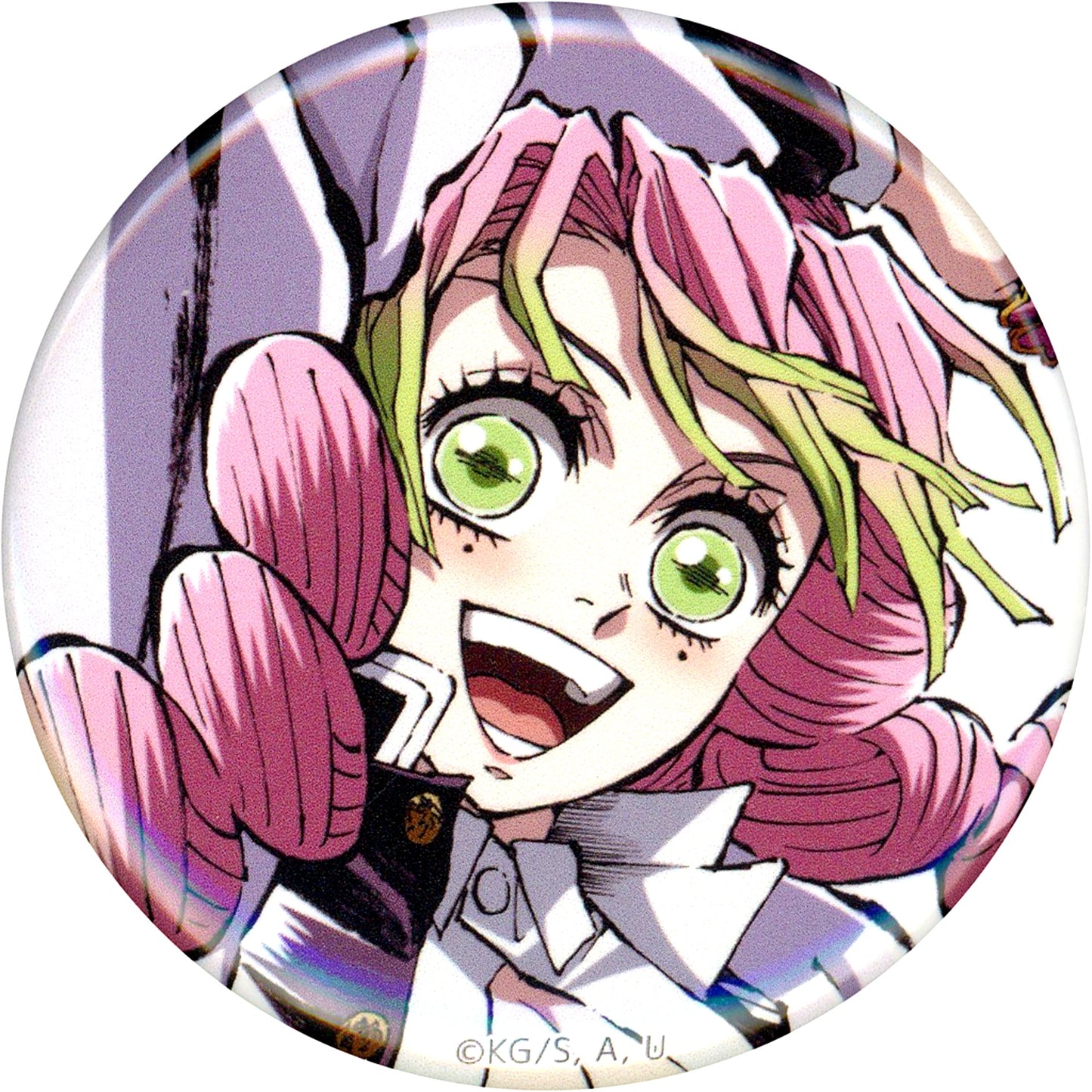Mitsuri Kanroji Up F Prize Demon Slayer Swordsmith Village Arc Hashira Training Arc Love Hashira Interlude Art Book Cover Illustration Web Shop Kuji 44mm Button A C105 Goods [USED]