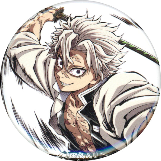 Sanemi Shinazugawa Distant View 44mm Button B Demon Slayer Swordsmith Village Hashira Training Arc Wind Hashira Intermission Art Book Cover Illustration WEB SHOP Kuji Prize F C105 Goods [USED]