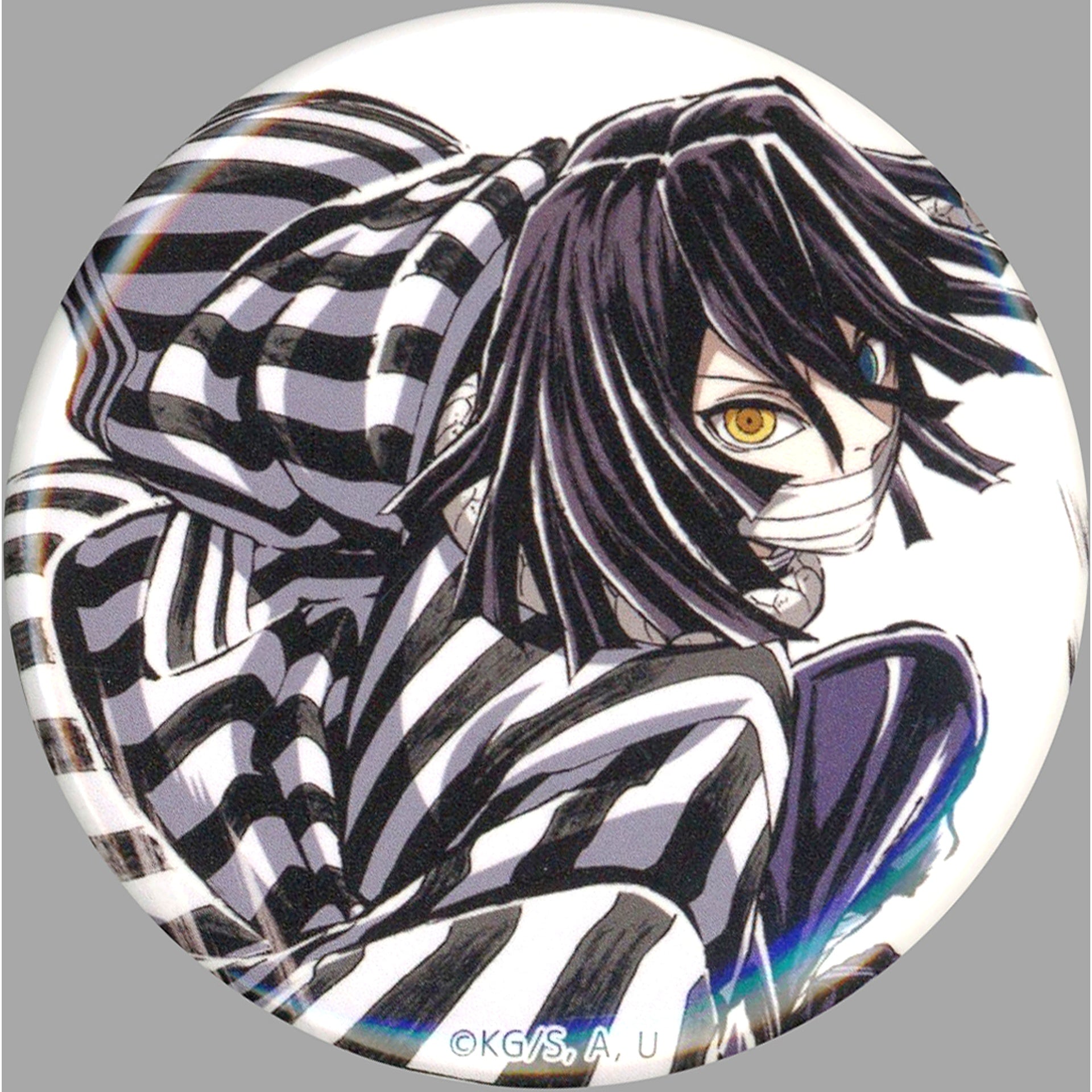 Obanai Iguro Distant Snake Hashira Demon Slayer Kimetsu no Yaiba Swordsmith Village Arc Hashira Training Arc Interlude Art Book Cover Illustration WEBSHOP Kuji 44mm Button B Prize F C105 Goods [USED]