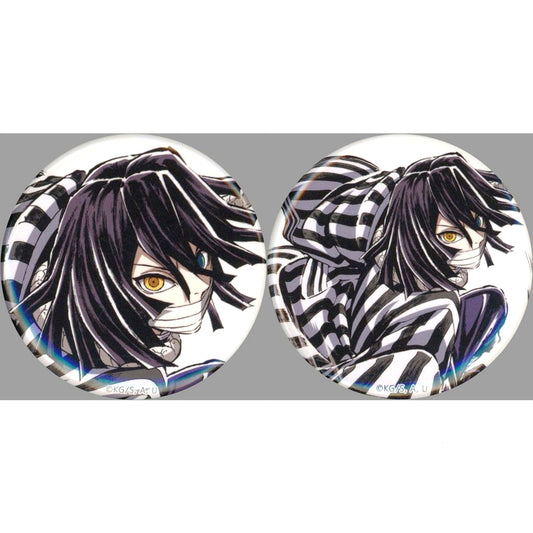 Set of 2 Obanai Iguro Demon Slayer Kimetsu no Yaiba Swordsmith Village Hashira Training Arc 44mm Button F Prize Interval Artbook Cover Illustration WEBSHOP Kuji C105 Goods [USED]