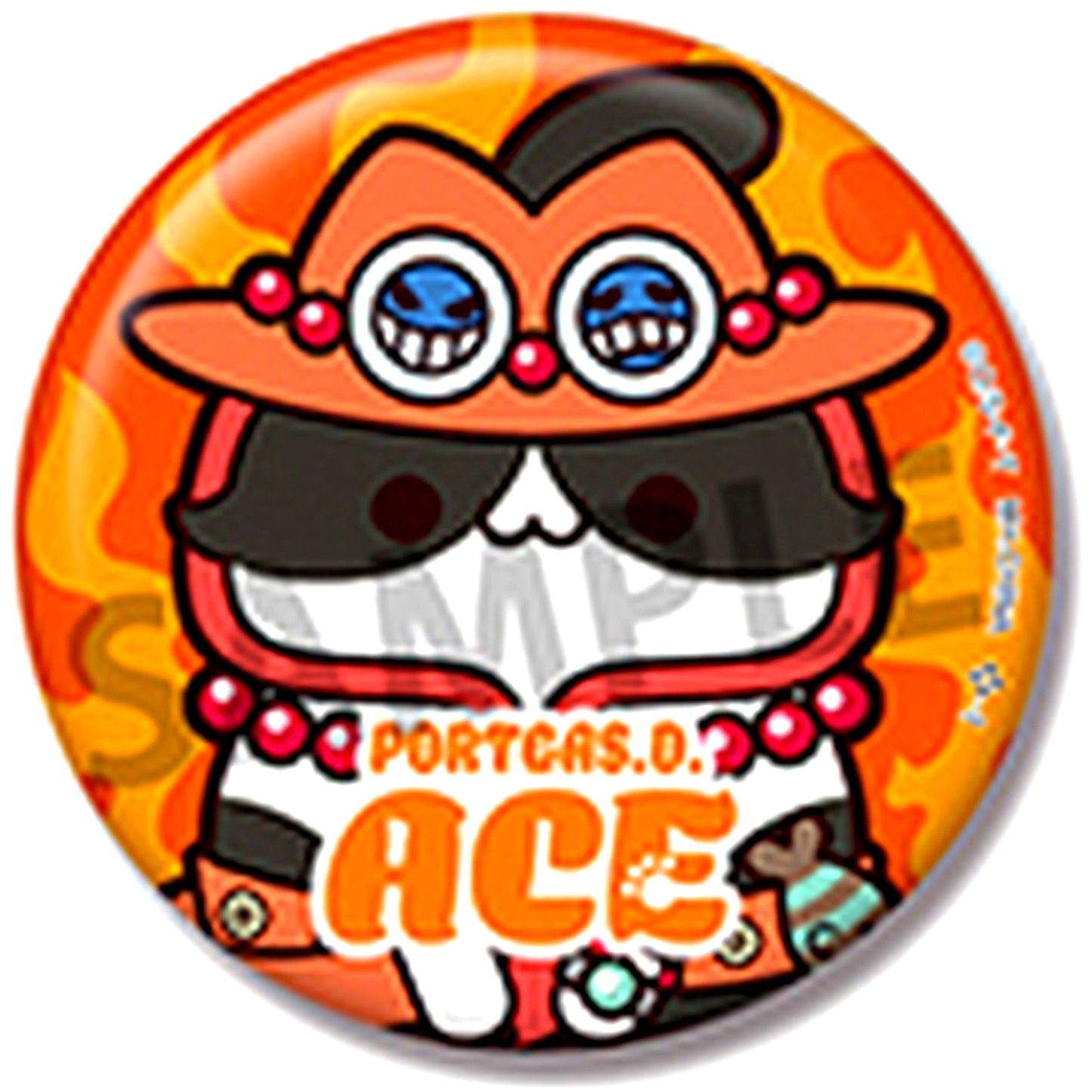 Portgas D. Ace Mega Cat Project One Piece Nyanpiece Nyann Button Collection [USED]