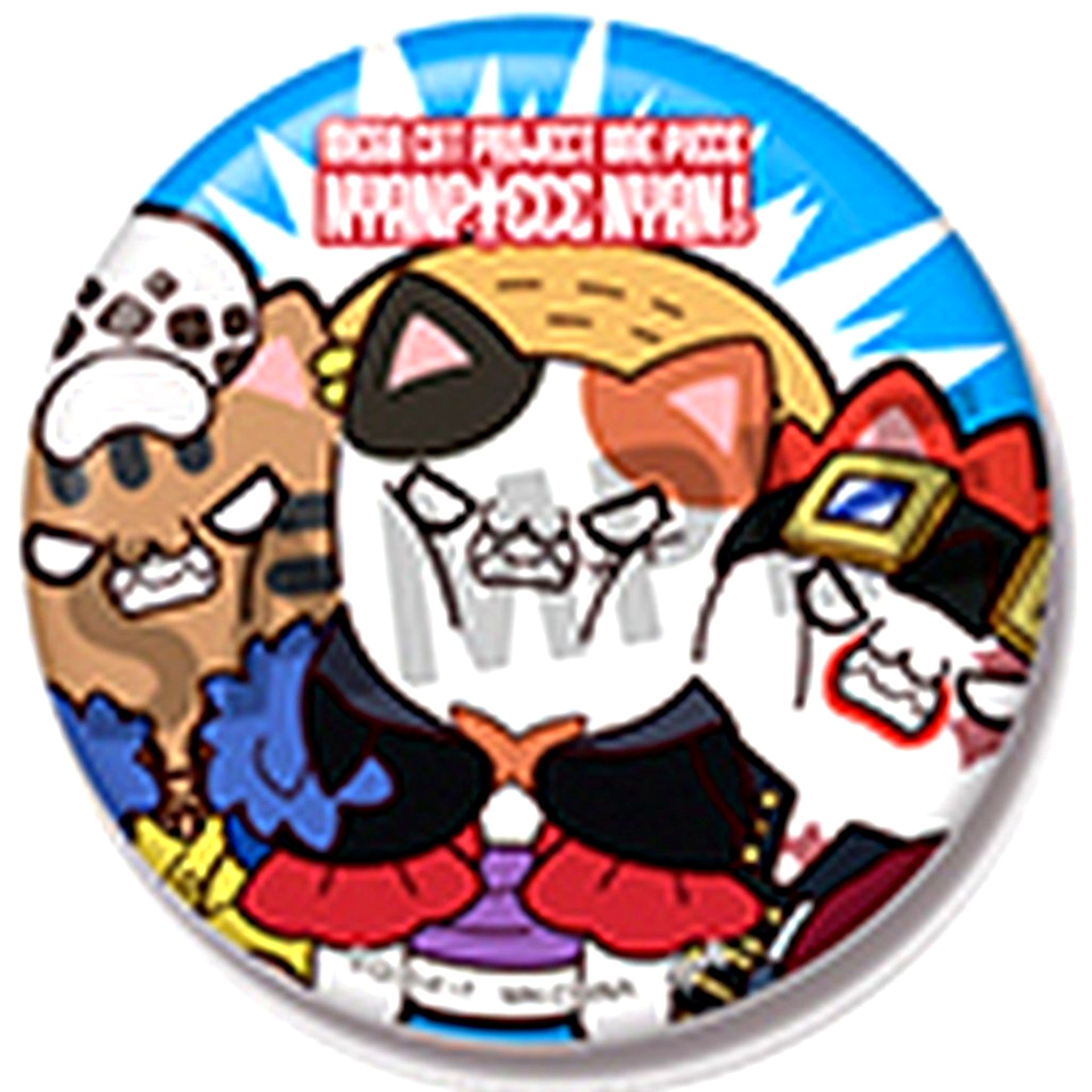 Luffy & Law & Kid MEGA CAT PROJECT One Piece Nyau Piece Nyan! Button Collection [USED]