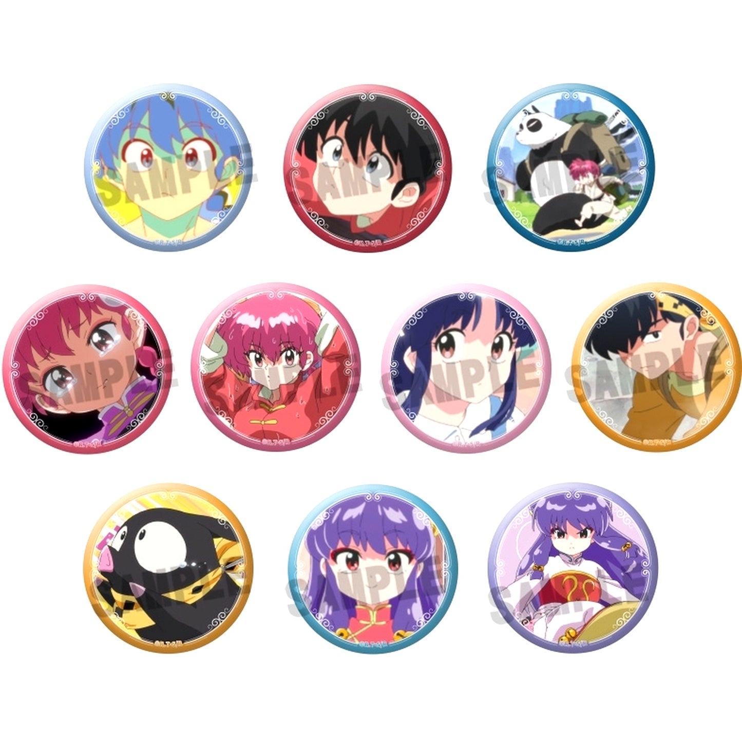 Set of 10 Ranma 1/2 Trading Button Vol. 1 [USED]