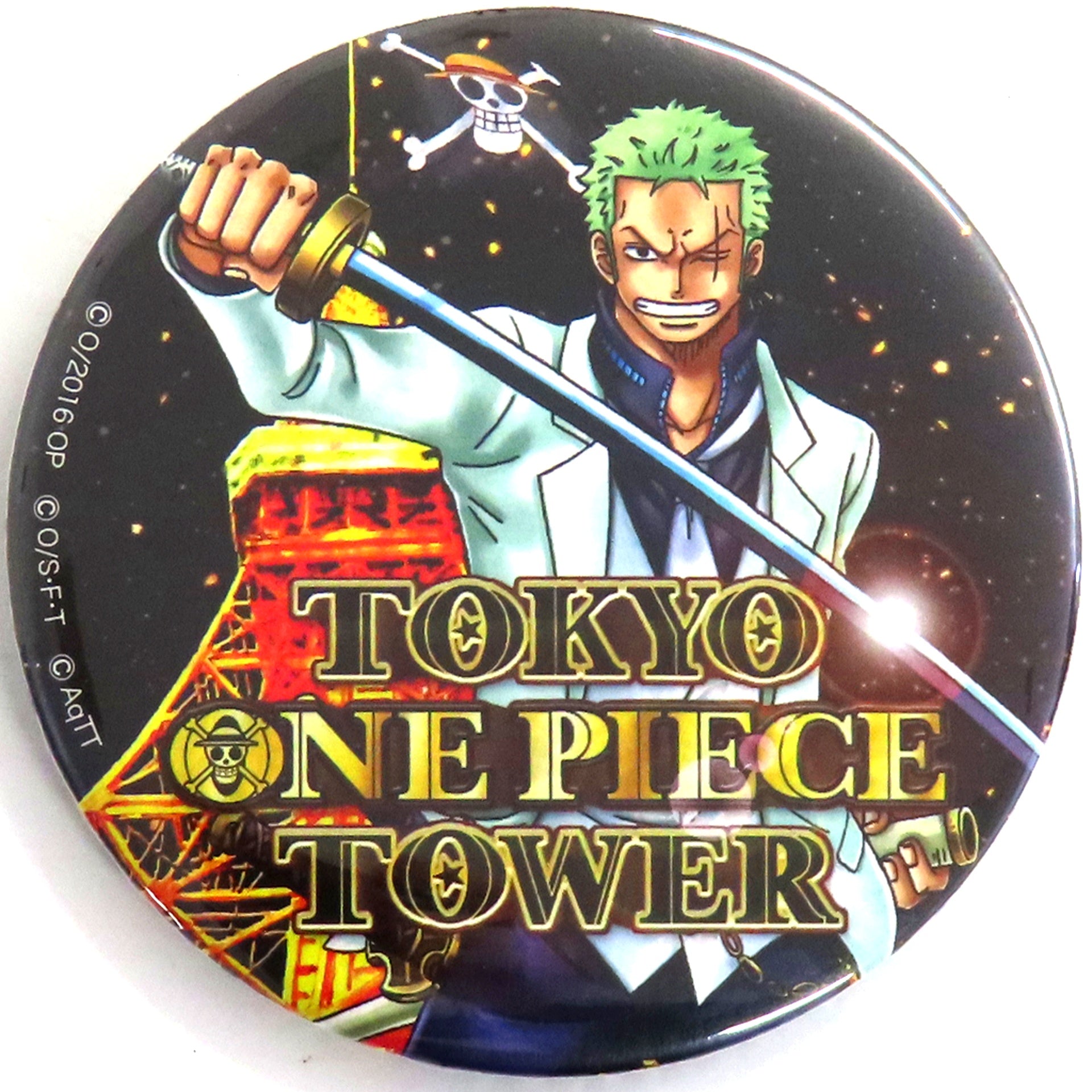 Roronoa Zoro Button One Piece FILM GOLD x Tokyo One Piece Tower Button Set of 3 [USED]