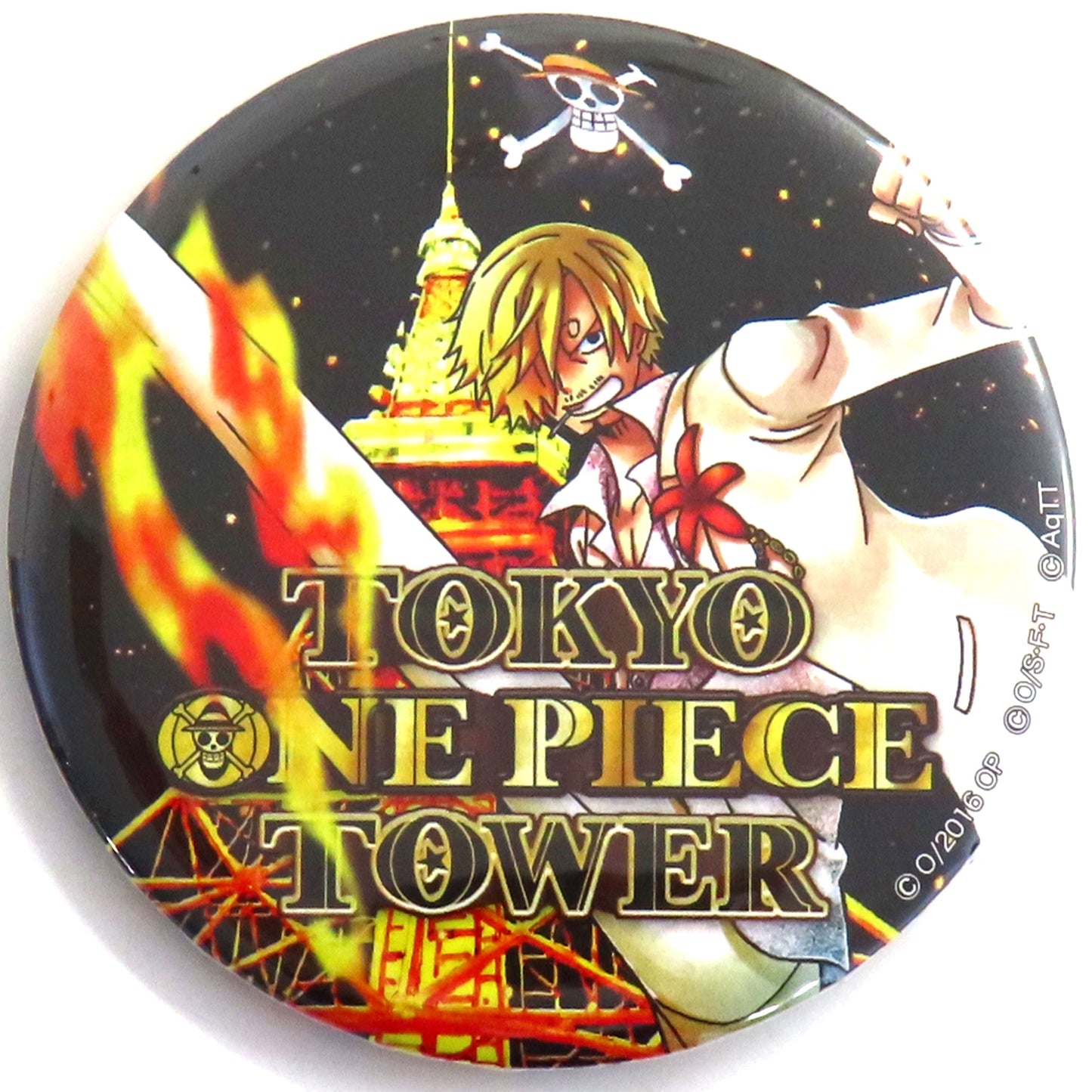 Sanji One Piece Button FILM GOLD x Tokyo One Piece Tower Set of 3 [USED]