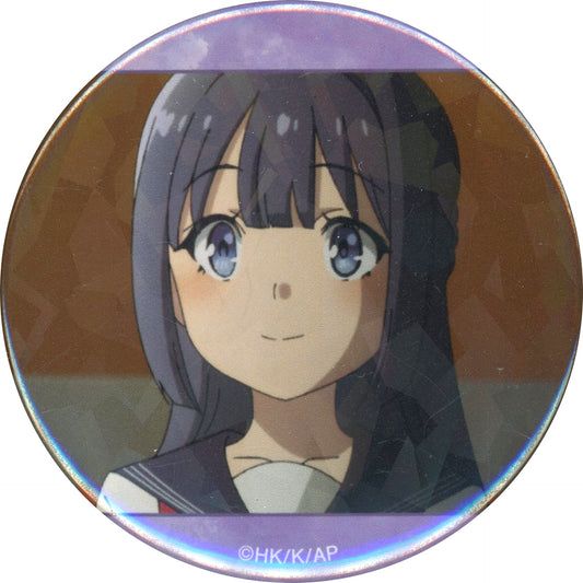 Shoko Makinohara Rascal Does Not Dream of a Knapsack Kid Rascal Does Not Dream of an American Diner Scene Shot Hologram Button Draw!Draw! X Kujimate Online Kuji E-11 Prize [USED]