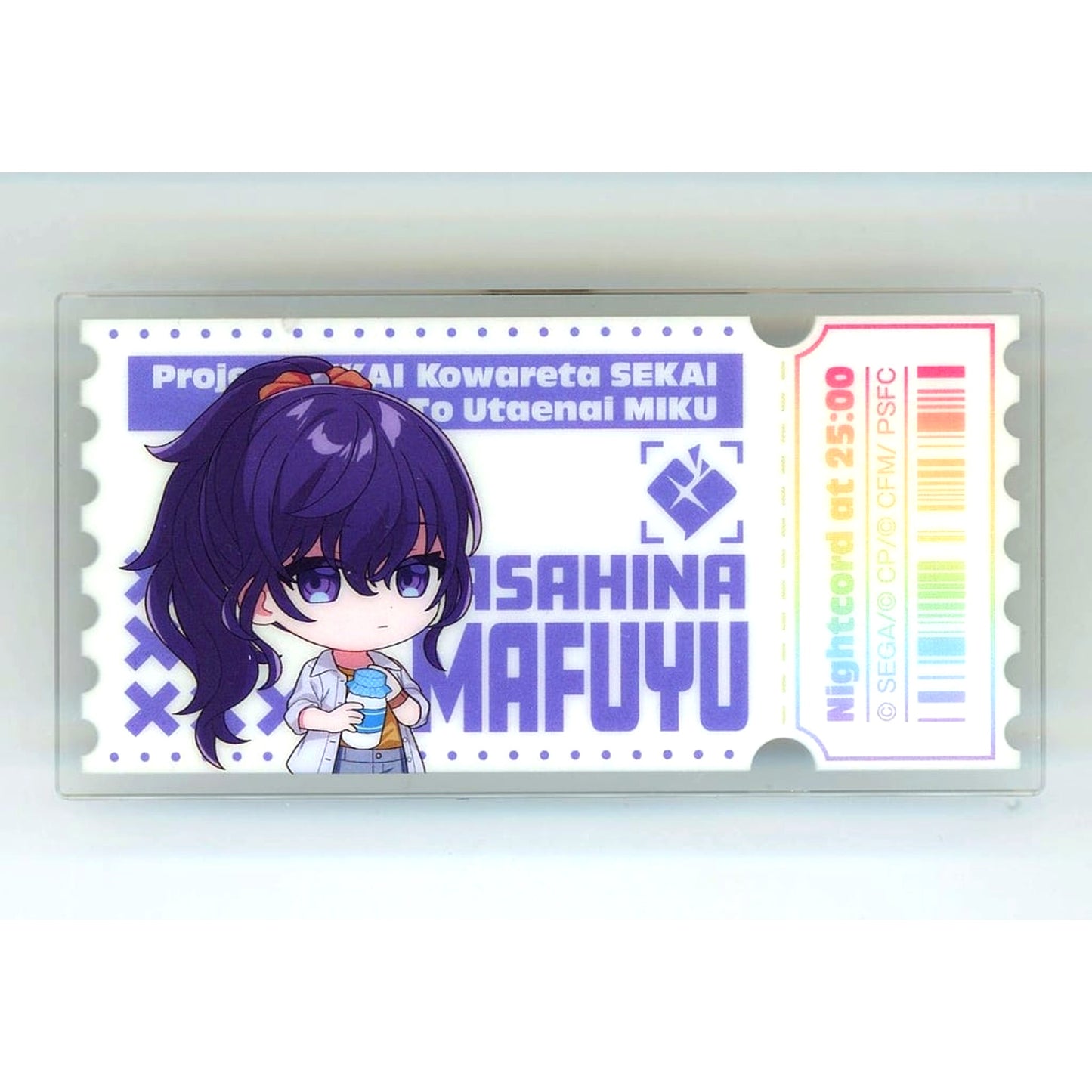 Mafuyu Asahina Project SEKAI The Movie A Broken World and Miku Who Cannot Sing Acrylic Badge B Lawson [USED]