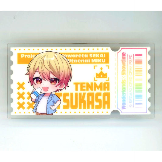 Tsukasa Tenma Project SEKAI Acrylic Badge C Movie Broken Sekai and Miku Who Cant Sing x LAWSON [USED]