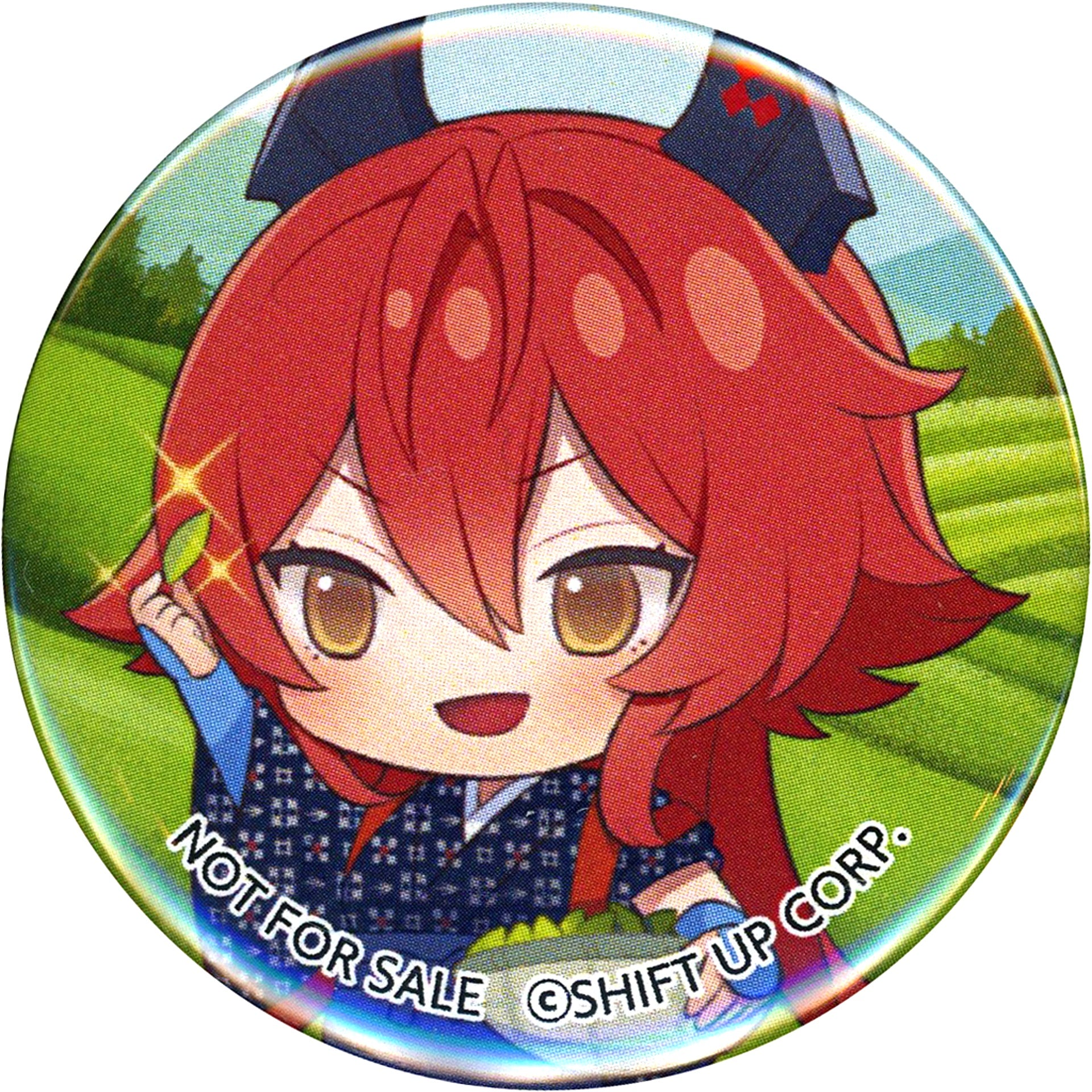 Red Hood Goddess of Victory NIKKE Drawn SD Illustration Button POPUP Area Defense Battle 2nd Shizuoka Exclusive Meganike Tea Bonus [USED]