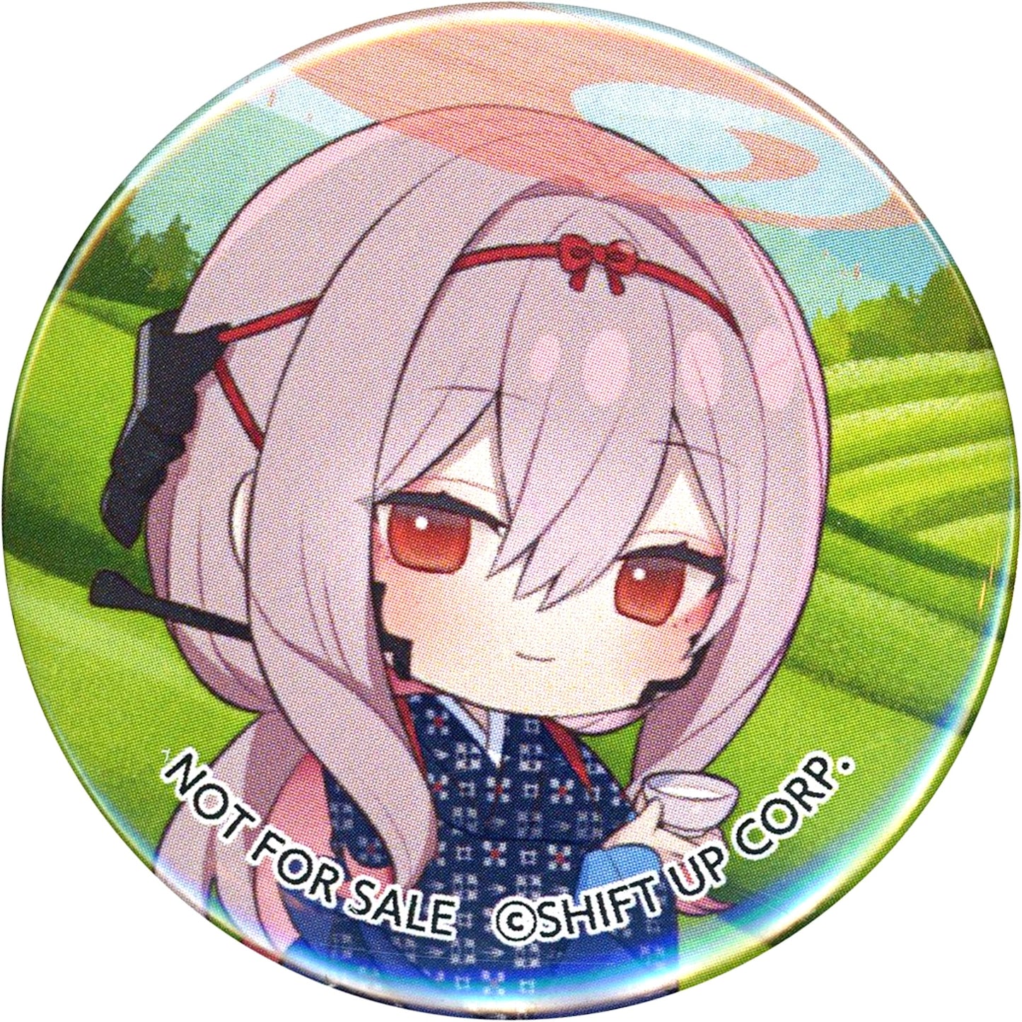 Scarlet Goddess of Victory NIKKE Drawn SD Illustration Button POPUP Area Defense Battle 2nd Shizuoka Exclusive Meganike Tea Bonus [USED]