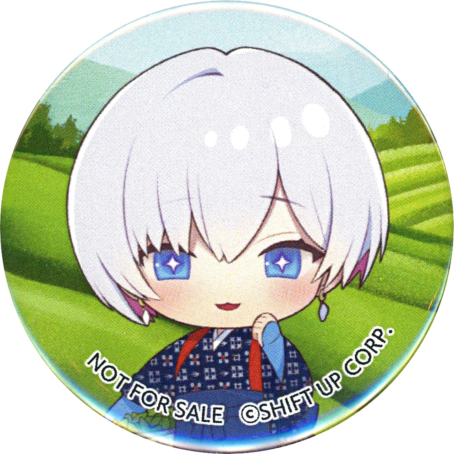 Liliweiss Goddess of Victory NIKKE Drawn SD Illustration Button POPUP Area Defense Battle 2nd Shizuoka Exclusive Meganike Tea Bonus [USED]