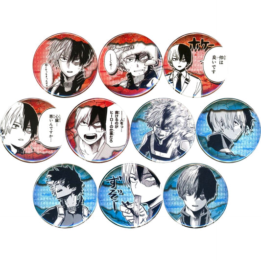 Set of 10 Shoto Todoroki My Hero Academia Collection Button Petit HEROES [USED]