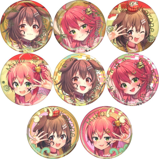 Set of 8 Random Button Virtual YouTuber Holo Live New Year!! LOL!! Mikkorone 24 Returns!! [USED]