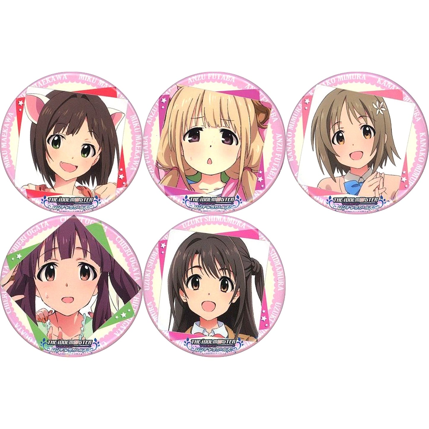 Group Tin Badge Set Blu-ray / DVD The Idolmaster Cinderella Girls Vol. 4 - Vol. 6 Gamers Linked Purchase Bonus [USED]