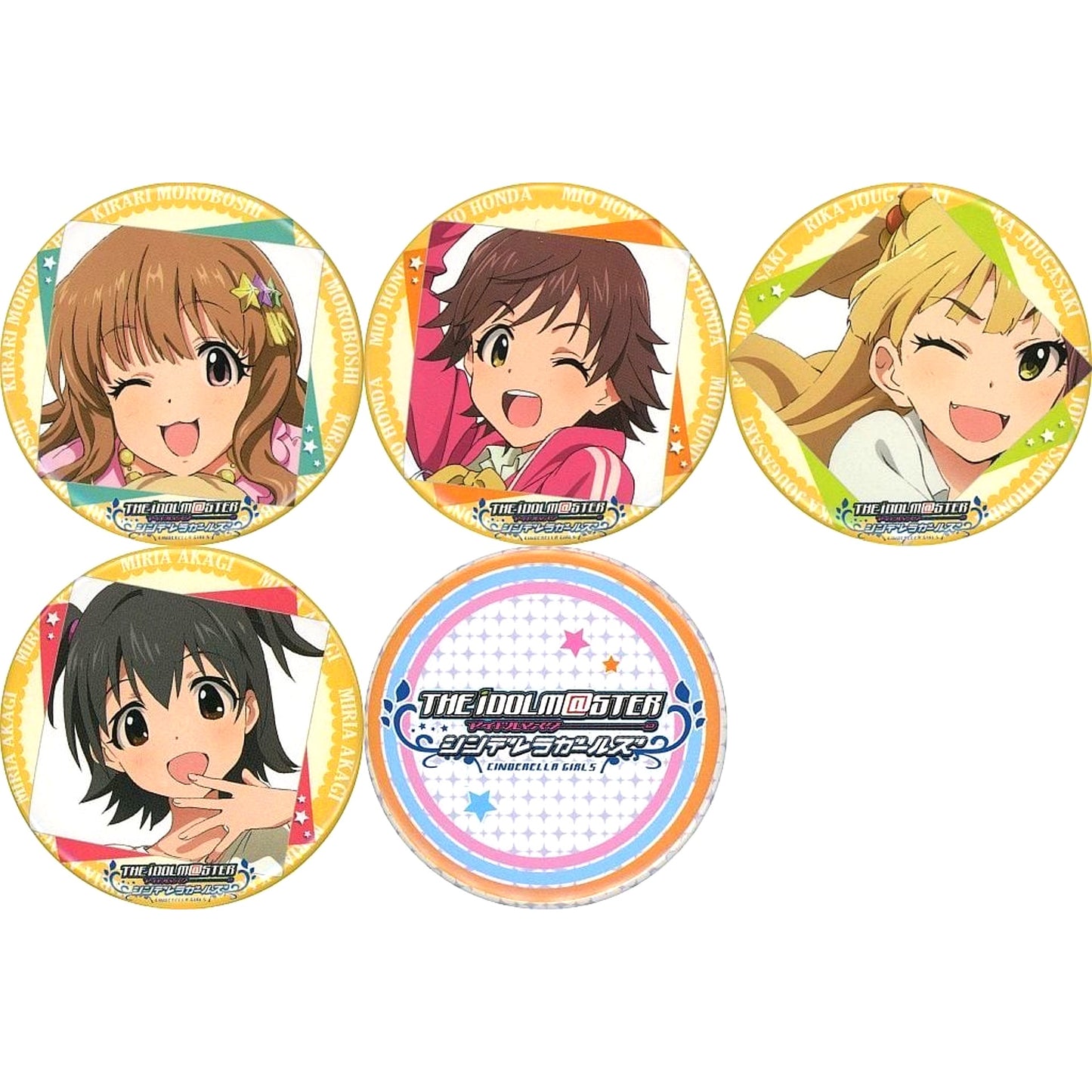 Group Tin Badge Set Blu-ray / DVD The Idolmaster Cinderella Girls Vol. 7 - Vol. 9 Gamers Linked Purchase Bonus [USED]