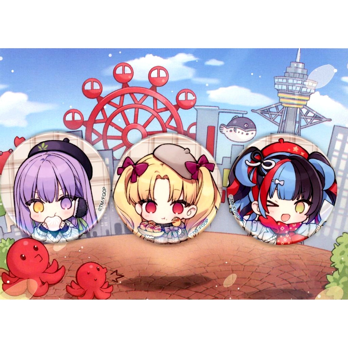 Osaka Local Illustration Fate/Grand Order Button Set Chaldea Satellite Station 2024-2025 [USED]