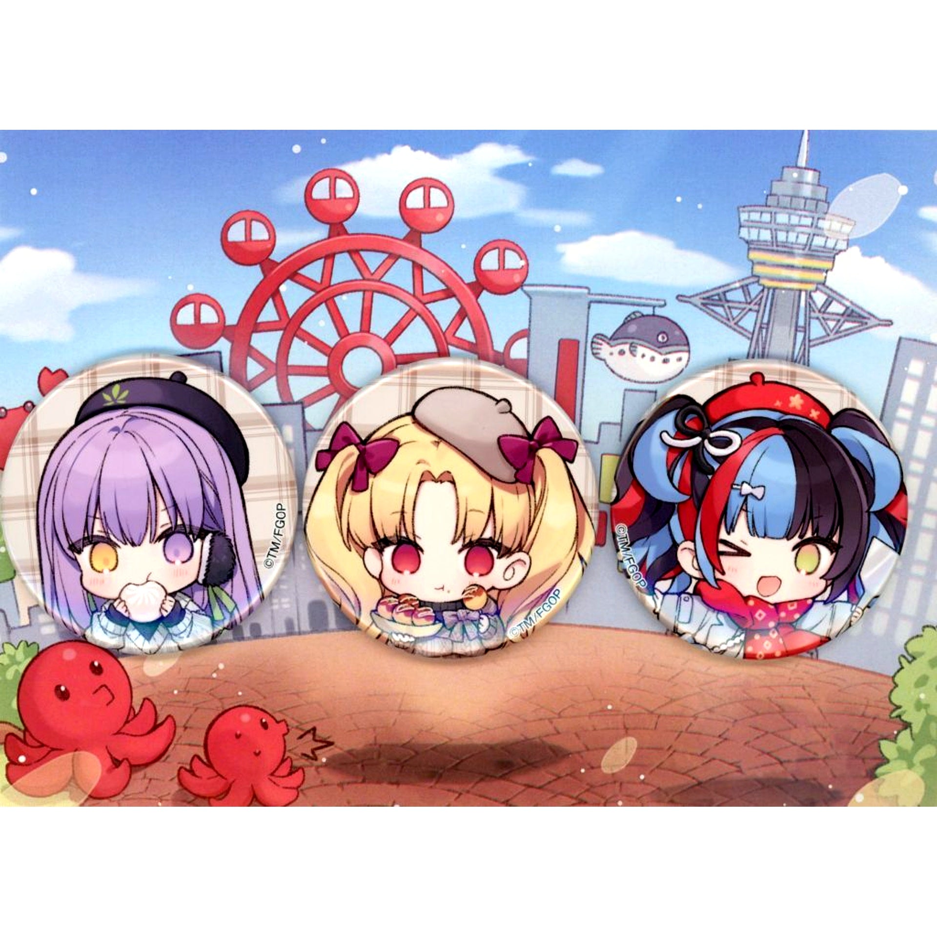 Osaka Local Illustration Fate/Grand Order Button Set Chaldea Satellite Station 2024-2025 [USED]