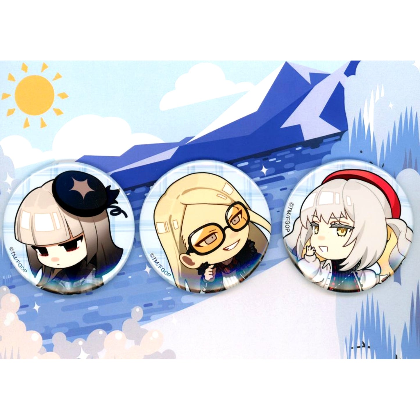 Fukushima Local Illustration Fate/Grand Order Button Set Chaldea Satellite Station 2024-2025 [USED]