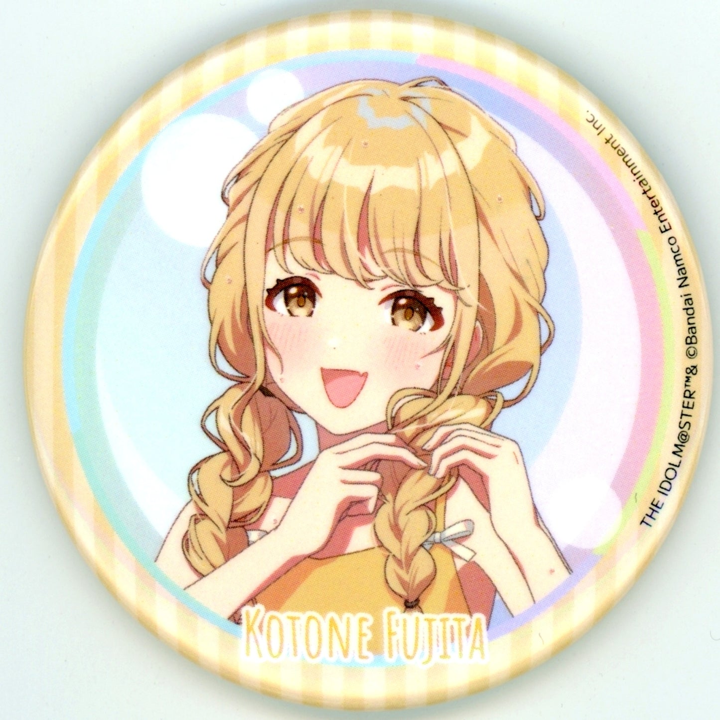 Kotone Fujita Gakuen Idolmaster x Gokurakuyu RAKU SPA Welcome to Gokurakuyu - Kanto no Yuenchi - Trading Badge [USED]