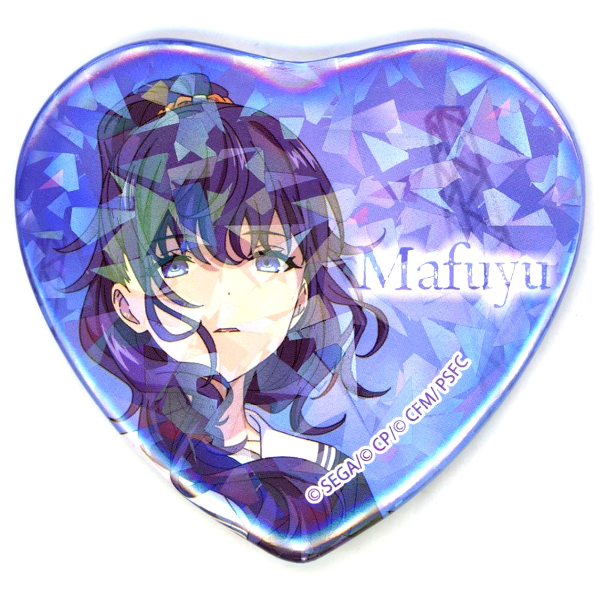 Mafuyu Asahina EX Glitter Big Heart Shaped Button Vol.3 Project Sekai the Movie Kowareta Sekai to Utaenai Miku [USED]