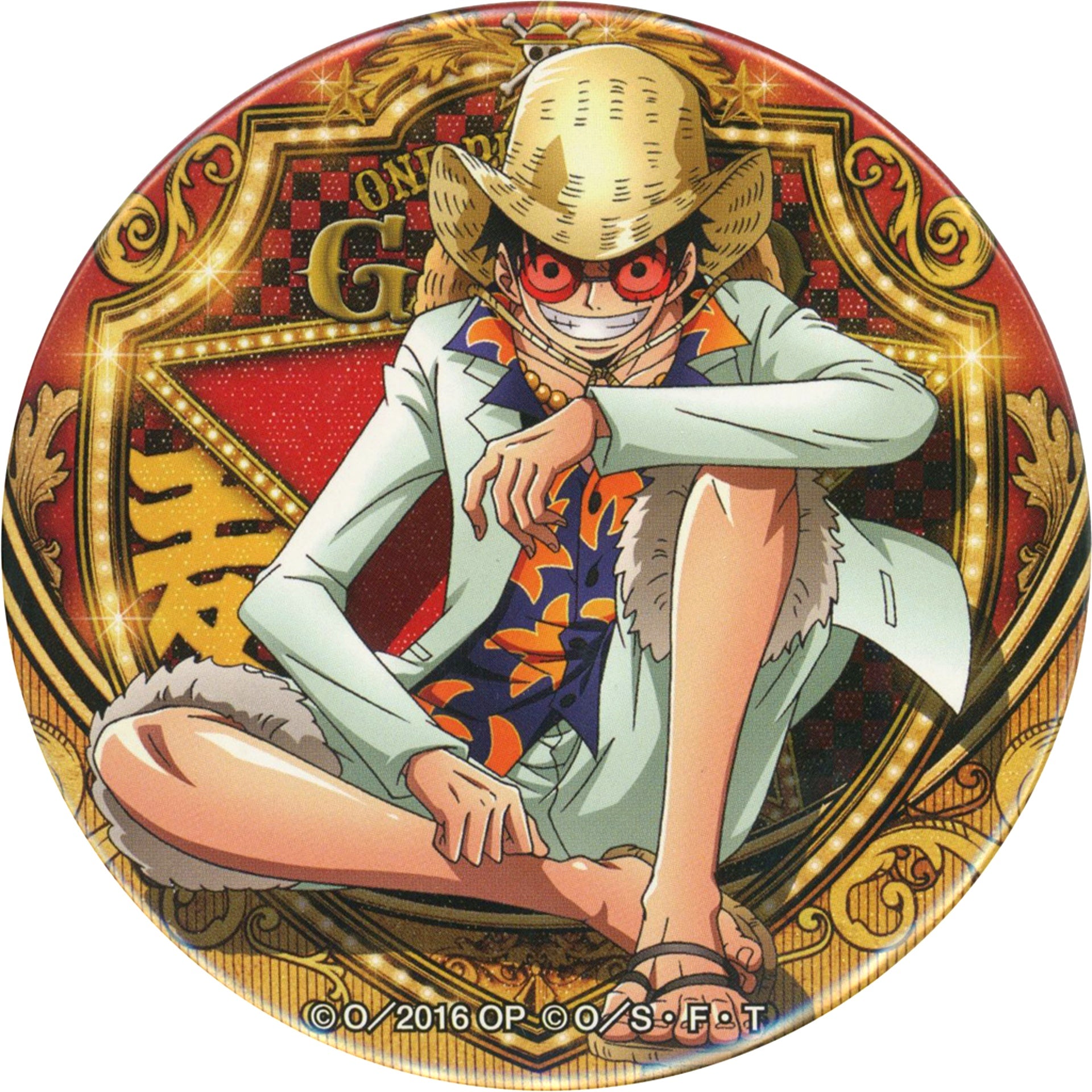 Monkey D. Luffy One Piece FILM GOLD Yakara Button 7-Eleven Ltd Vol.2 Advance Ticket Bonus [USED]