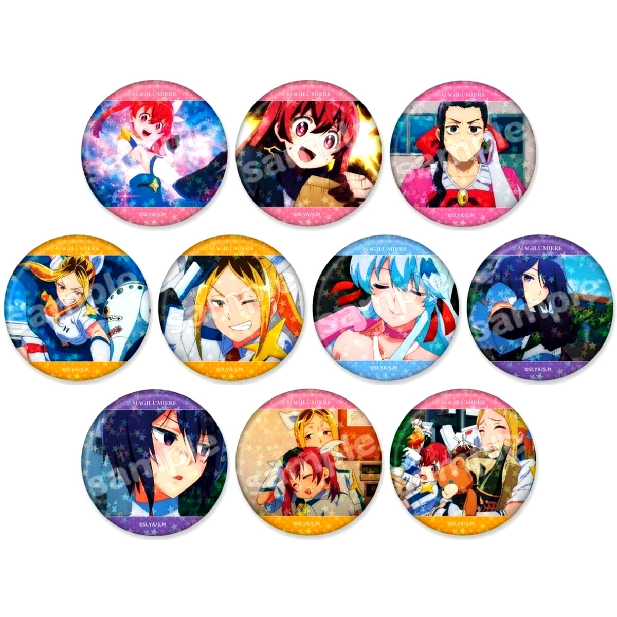 Set of 10 Magilumiere Magical Girls Inc. Magical Girl Sparkle Button Collection [USED]