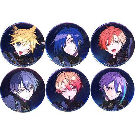 Set of 6 Connect Live Special Edition Project SEKAI x Ensemble Stars!! Ensemble in SEKAI Metallic Button Collection A [USED]