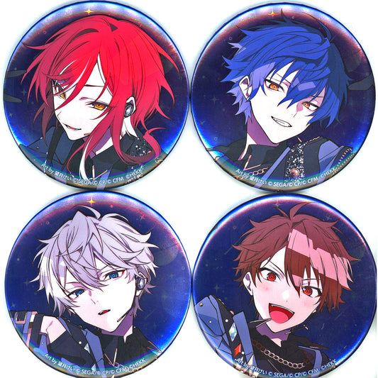 Set of 4 Connect Live Special Edition Project SEKAI x Ensemble Stars!! Ensemble in SEKAI Metallic Button Collection B [USED]