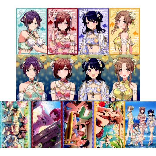 Set of 13 Square Badge Kujibikido The Idolmaster Shiny Colors Newtype Online Lottery noctchill Prize D [USED]