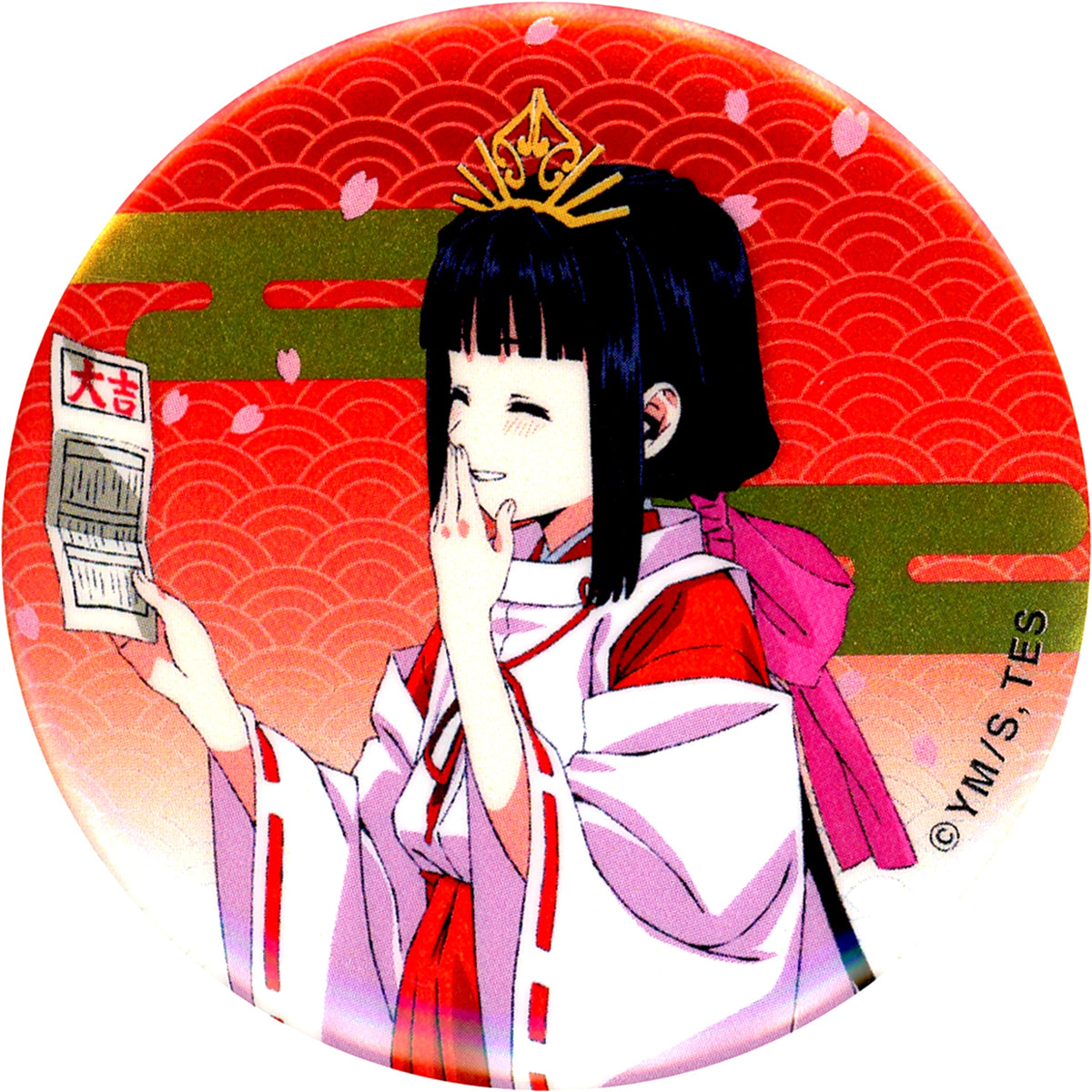 Shizuku Iza Kamakura! The Elusive Samurai City Walk Trading Metallic Button [USED]