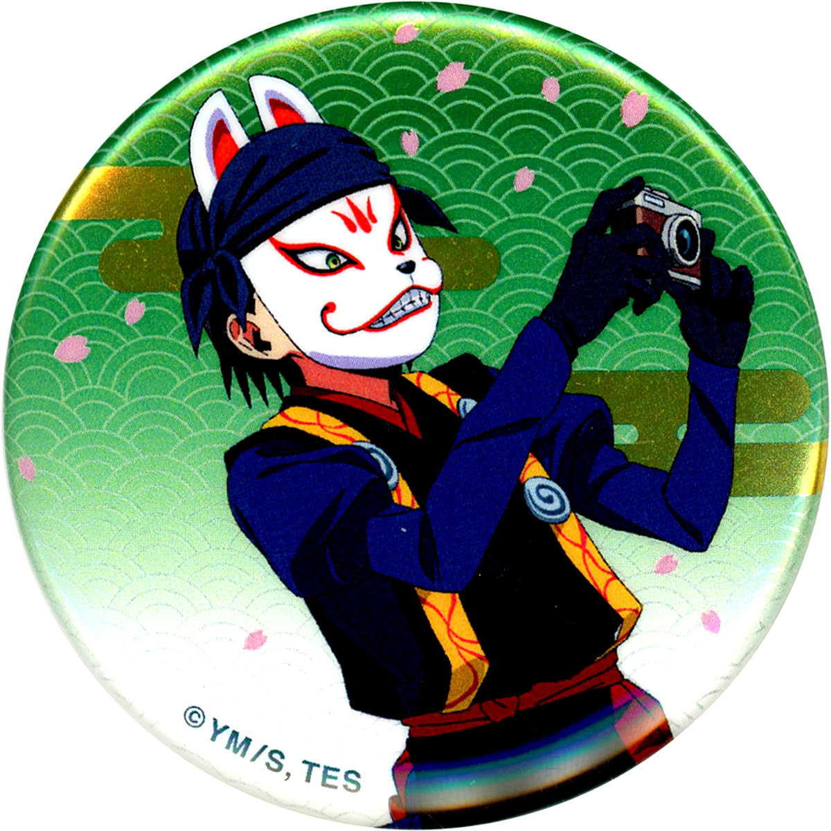 Genba Kazama Iza Kamakura! The Elusive Samurai City Walk Trading Metallic Button [USED]