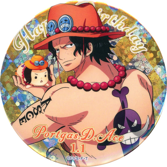 Portgas D. Ace One Piece Birthday Hologram Button [USED]